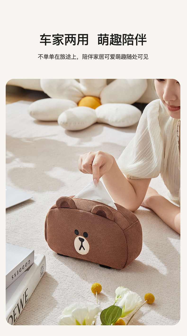 Cute Car-Mounted Creative Armrest Tissue Box, Hanging Car Tissue Box, Car Tissue Holder for Women, In-Car Tissue Box Hanging Bag
