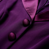 Purple long sleeve waist closing thin skirt 2022 new spring dress
