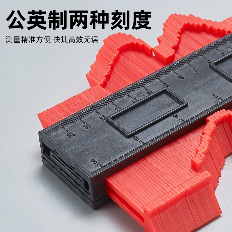 Perfil de forma especial multifuncional Shaper carpintería molde tomando Radian regla Perfil de medición regla curva Shaper Universal