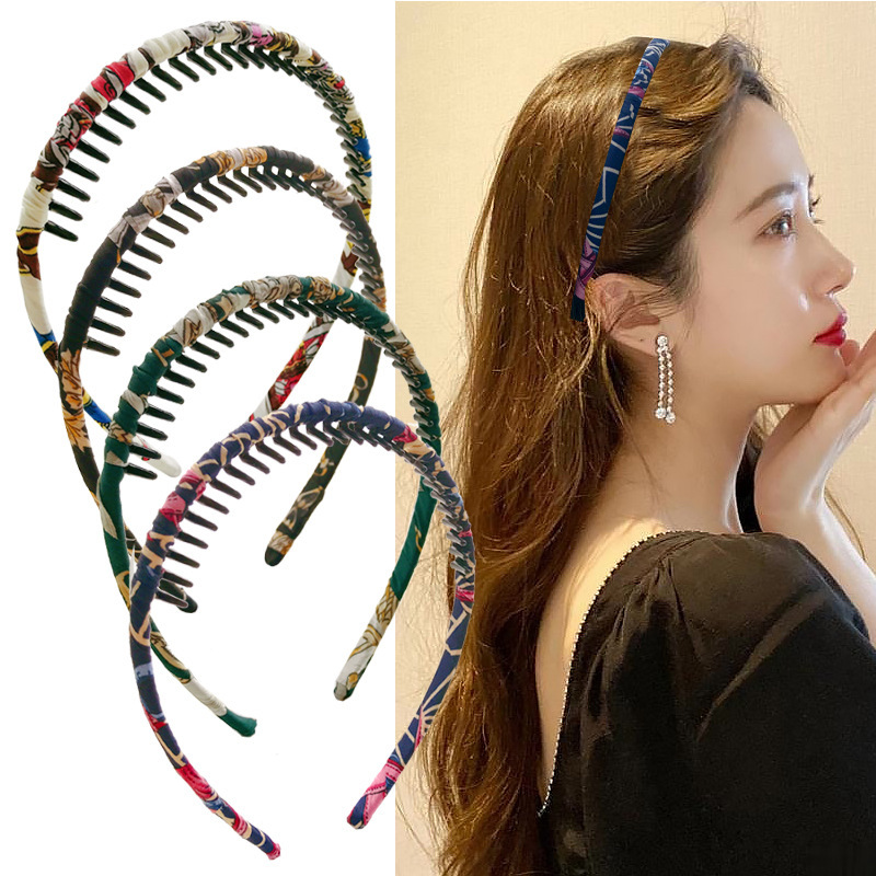 Banda de pelo de estilo coreano al por mayor Peine del pelo accesorios para el cabello lavado de la cara presionando diadema dentada antideslizante horquilla elegante dulce Internet celebridad banda de pelo