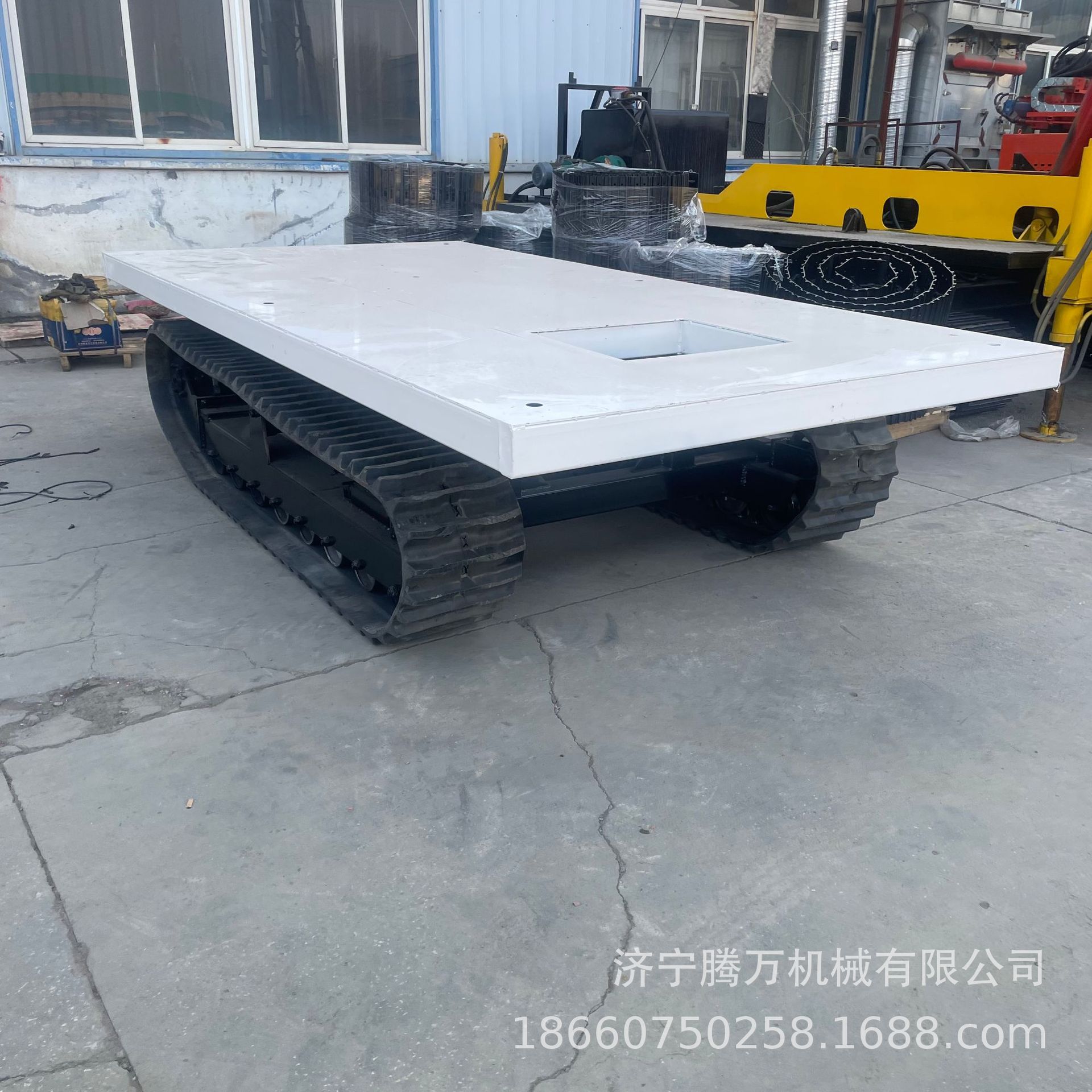 电机行走履带平板车橡胶工程加厚底盘蓄电池供电小电动履带