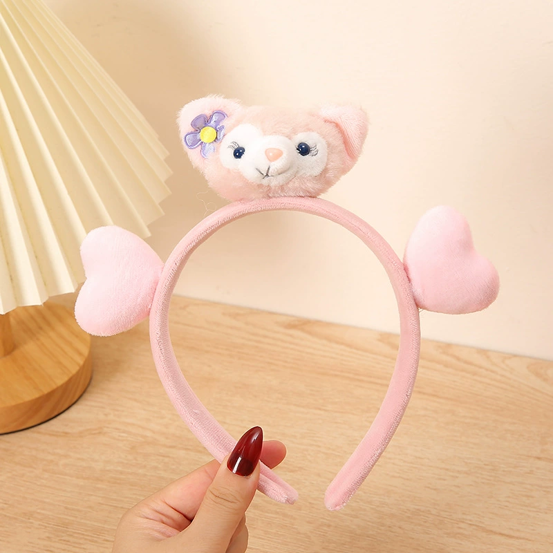Flashing Headband Yimin, Flower-Shape Light Socket, Korean Style Plush, Blue Accent