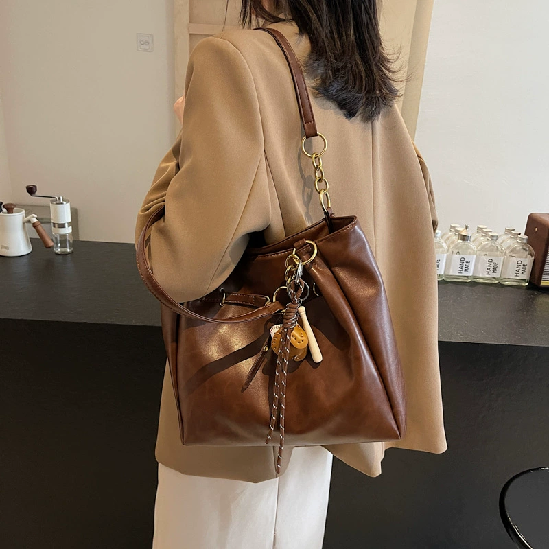 Capacious shoulder bag, autumn universal backpack for leisure