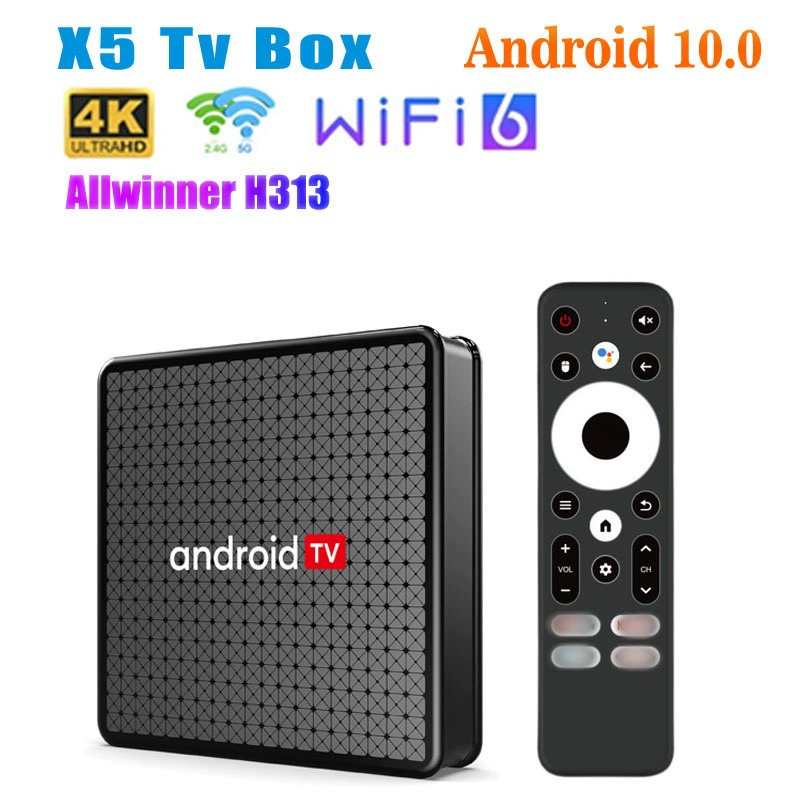 Медиаплеер X5 H313 с сетевым модулем, Wi‑Fi 6, 4K HD приставка на Android 10, ТВ‑бокс