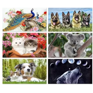 跨境热卖DIY卡通动物昆虫钻石画套装全方圆钻手工刺绣马水晶画