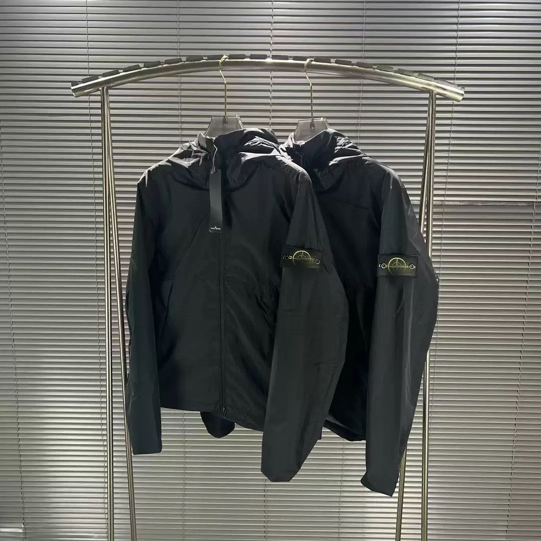 Stone Island Soft Shell Windbreaker Jacket Black