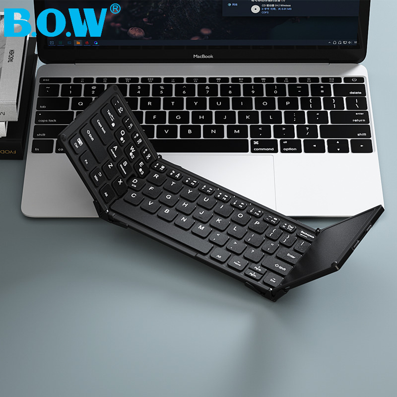 B .O.W Folding Wireless Bluetooth Keyboard HB318 with Touchpad Laptop Mobile Phone Tablet Special Digital Gift