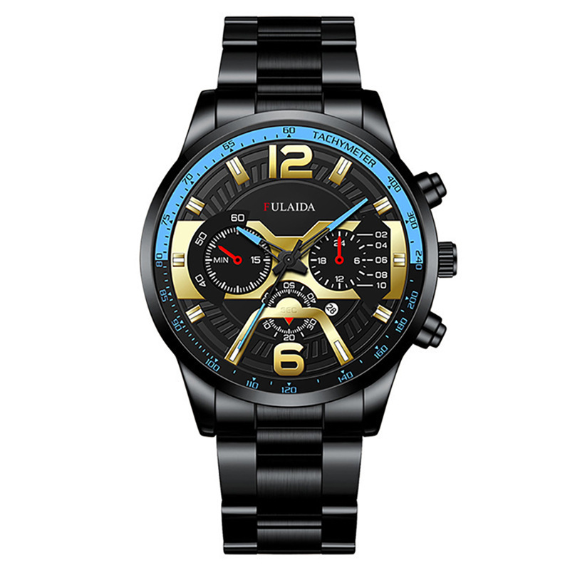 Modeklocka Herrkalender Herrklocka Stor Urtavla Utrikeshandelsklocka Business Steel Band Quartz Watch_voghion.com