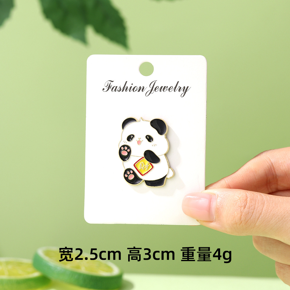 Dibujos animados lindo panda flor flor broche colección de la familia panda animal metal insignia accesorios de ropa para niños regalos