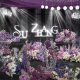 Purple line flower arrangement wedding stage road guide flower decoration land flower arrangement road guide silk flower arrangement wedding background special goods