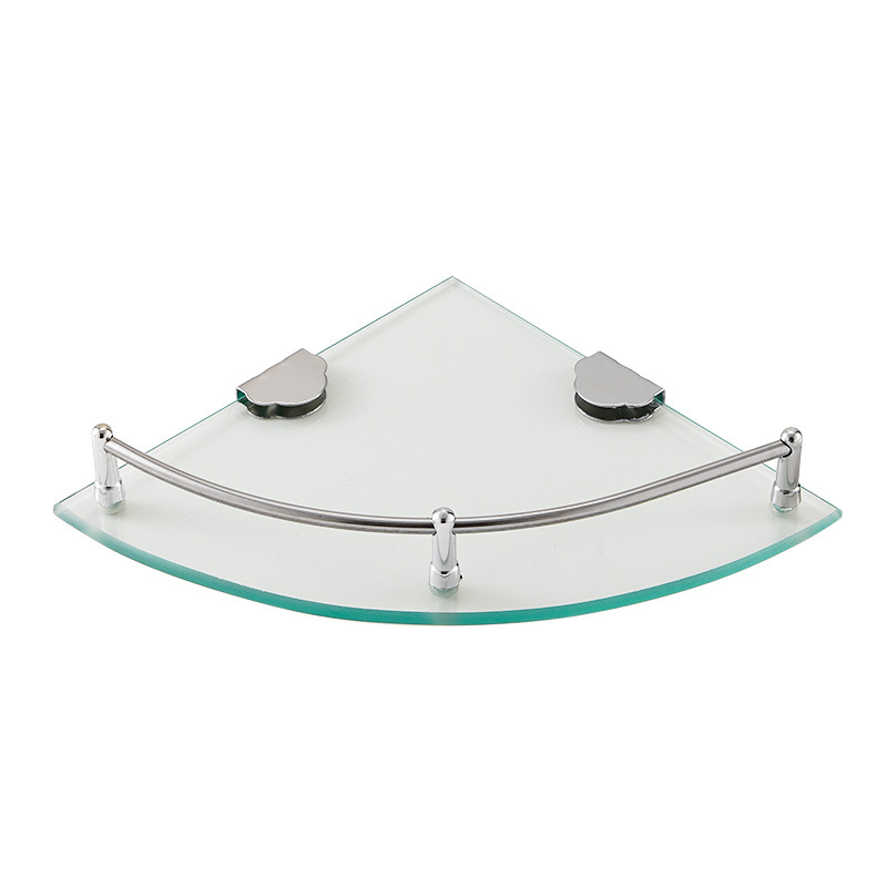 Acero inoxidable transfronterizo marco de ángulo clips de vidrio de doble capa marco de ángulo estante de almacenamiento inodoro baño triángulo de vidrio de baño