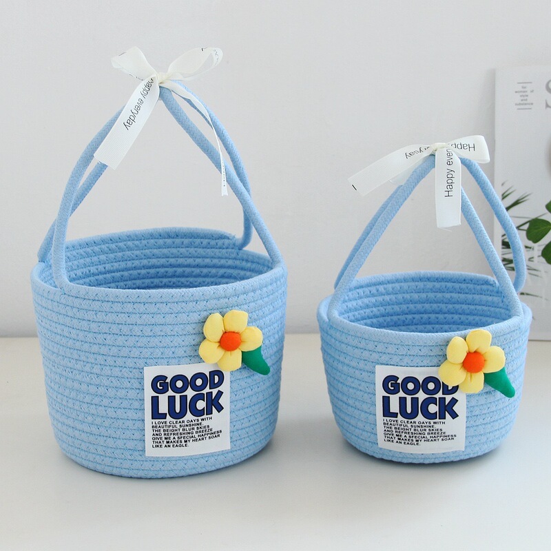 収納バスケット 子供の誕生日 1歳の赤ちゃん 満月ギフトボックス 収納ボックス グリップハンドキャリー 織りバスケット ハンドル付き|undefined