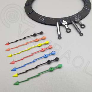 NH35 pointer flash electric acupuncture watch needle NH36 mechanical watch needle modification waterproof Ghost Watch accessories Assembly black pointer