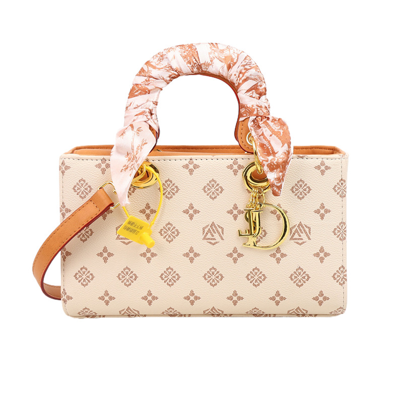 Estilo horizontal grande Dai Fei bolso de mujer adorno de moda con bufanda de seda bolso de mano comercio exterior transfronterizo nuevo bolso de mensajero de un solo hombro