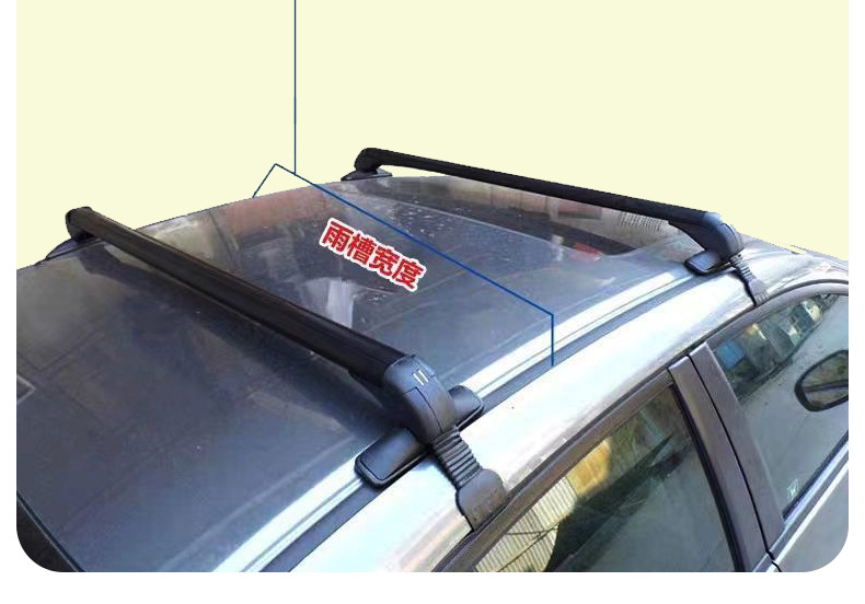 Car Roof Rack Luggage Rack Crossbar Universal Aluminum Shelf with Lock Spotlight Rack Frame Beam Load-Bearing Without Drilling