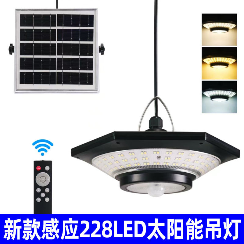 LED ceiling lamp solar-powered for gazebo
