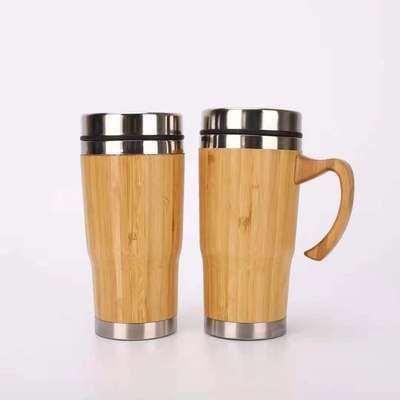 new pattern Cross border Specifically for Bamboo vacuum cup originality gift Bamboo Portable to work in an office Mug Handle Bamboo shell