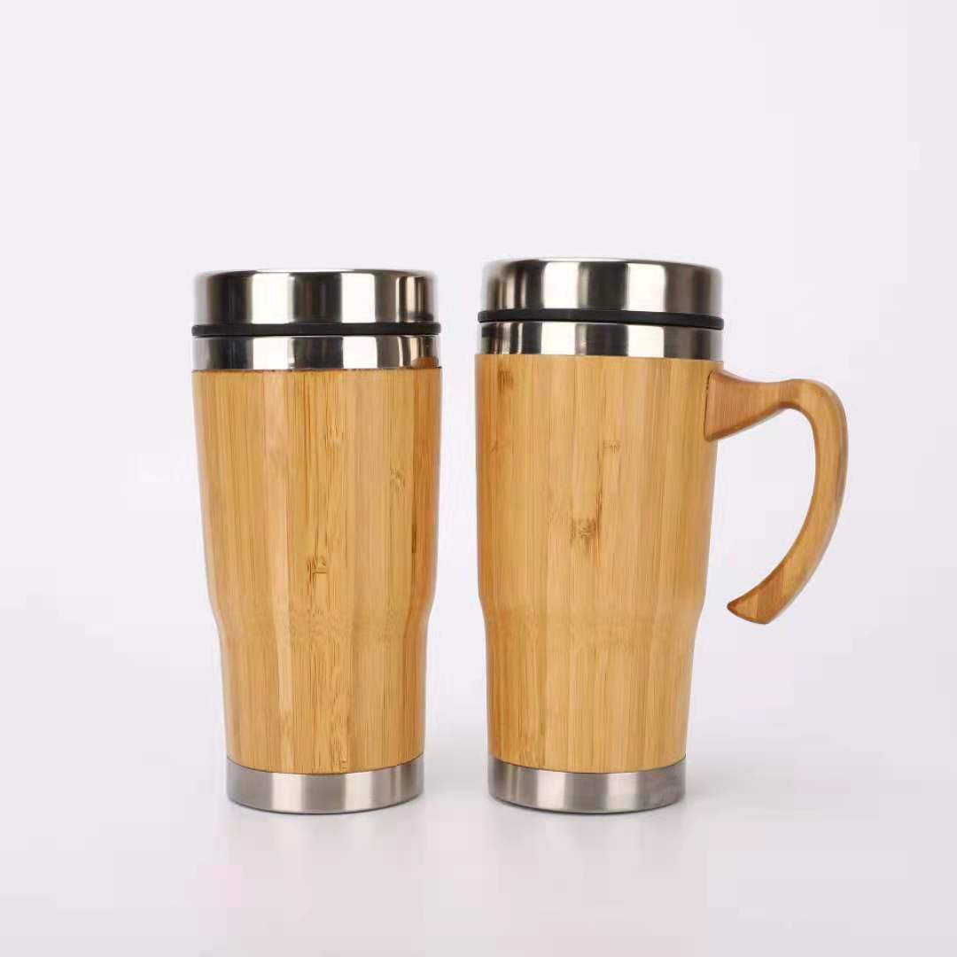 new pattern Cross border Specifically for Bamboo vacuum cup originality gift Bamboo Portable to work in an office Mug Handle Bamboo shell