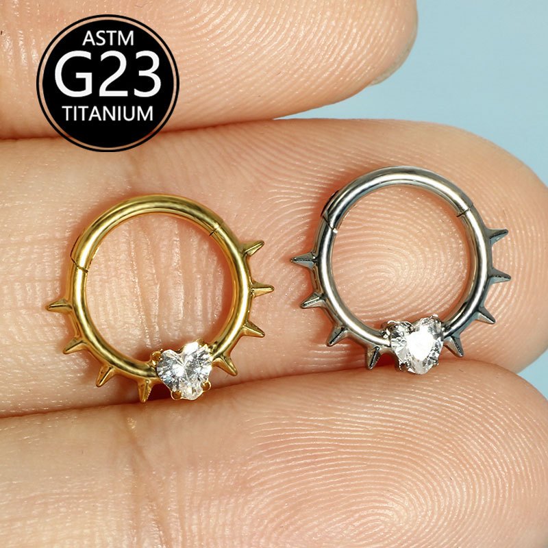 Pointed titanium steel lip stud product view