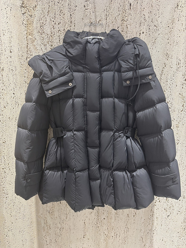 轻柔2025冬季新韩版宽松连帽泡芙羽绒服女中长款加厚白鸭绒外套|undefined