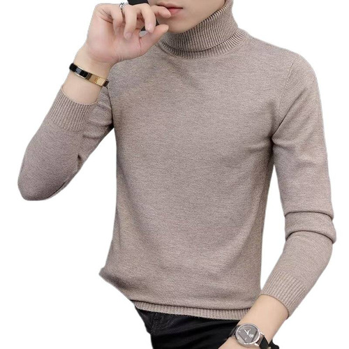 Autumn and winter warm, slim-fit sweater for men—new high-neck Korean-style knitwear, best-selling sweater for teens.