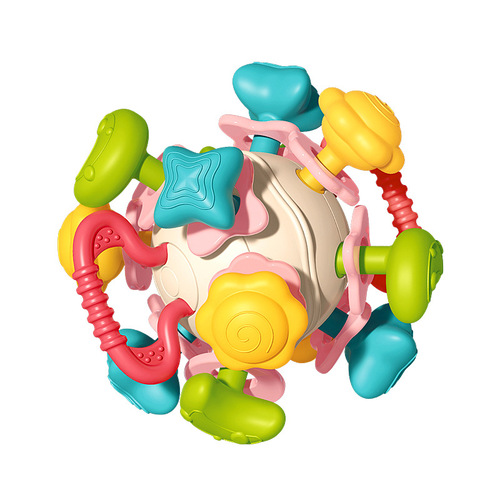 Cross-border infants and young children Manhattan space hand grabbing ball can be boiled and molar soft rubber baby early education touch and grasp toys