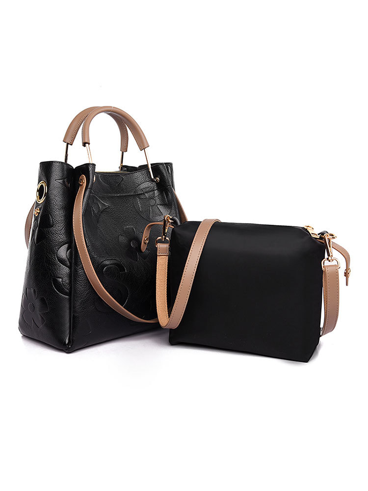 Bolso de mano de nuevo estilo para mujer, bolso tote de gran capacidad de alta gama, bolso de mano moderno con relieve y bolso interior extraíble.