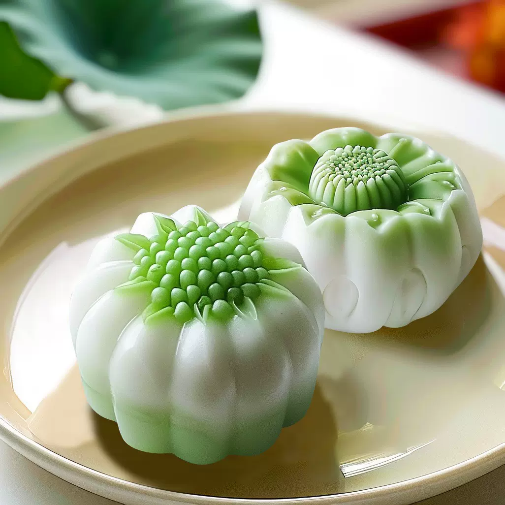 米颂 花苞绿豆糕模具自制莲花迷你月饼茶果子磨具新款花朵糕点模