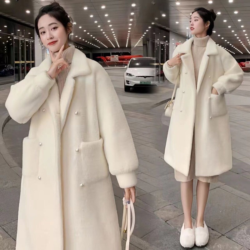 White Long Imitation Mink Plush Outwear for Women Autumn and Winter Double-Sided Fur Flannel Light Environmentally Friendly Thickeneded Outwear White Long Imitation Mink Plush Outwear for Women Autumn and Winter Double-Sided Fur Flannel Light Environmentally Friendly Thickeneded Outwear