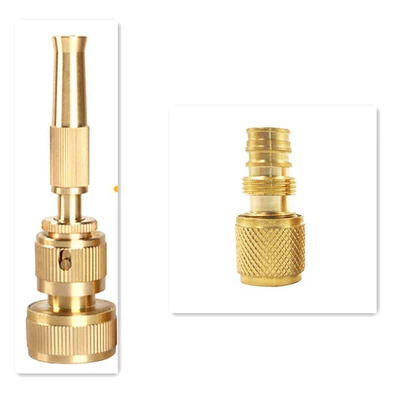 High pressure car wash water gun Cleaning Hose, Telescopic Hose for - 6-point-copper-water-pipe-interface-spray-gun-water-connection-set