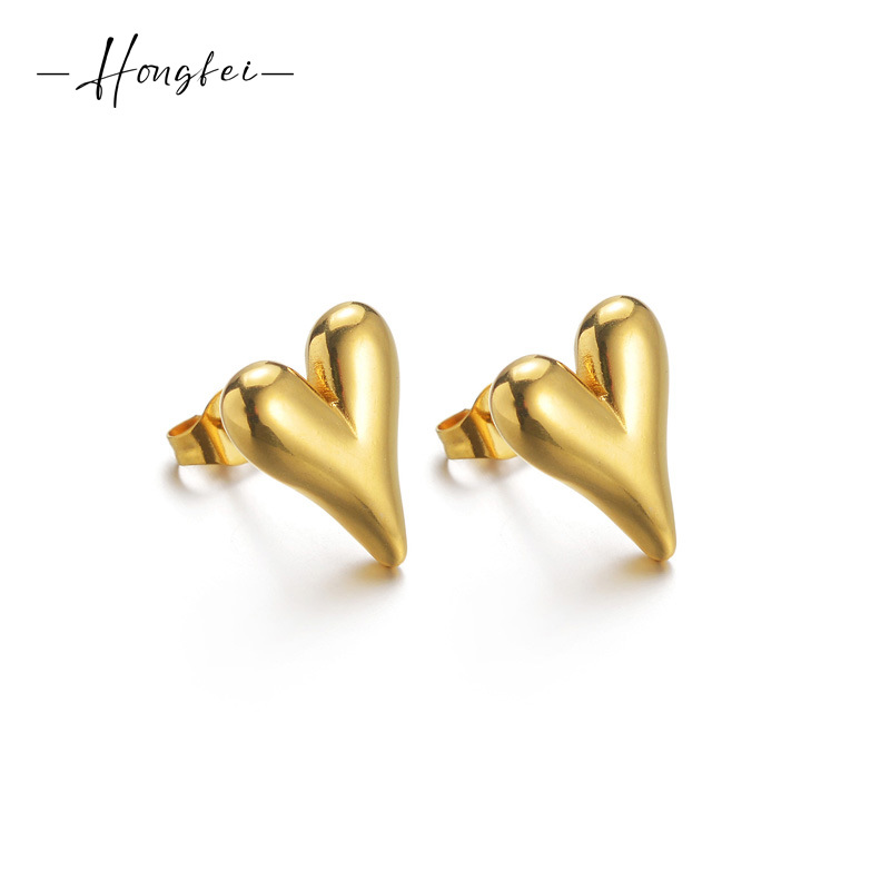 Europeo y americano retro de acero inoxidable 18K chapado en oro pendientes encantadores nicho diseño brillante exquisito pendientes de mujer