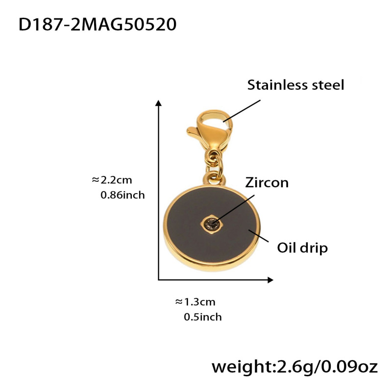 Mili メッキ 18 K 厚いゴールド DIY エナメル釉シングルペンダントニッチファッションパーソナライズされたマリンアクセサリー卸売|undefined