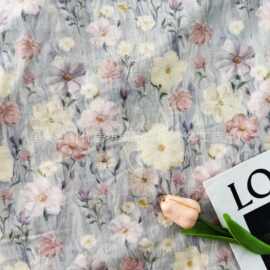 全棉双层纱睡衣布料婴童数码印花纯棉平布驺布水洗女装家居服面料