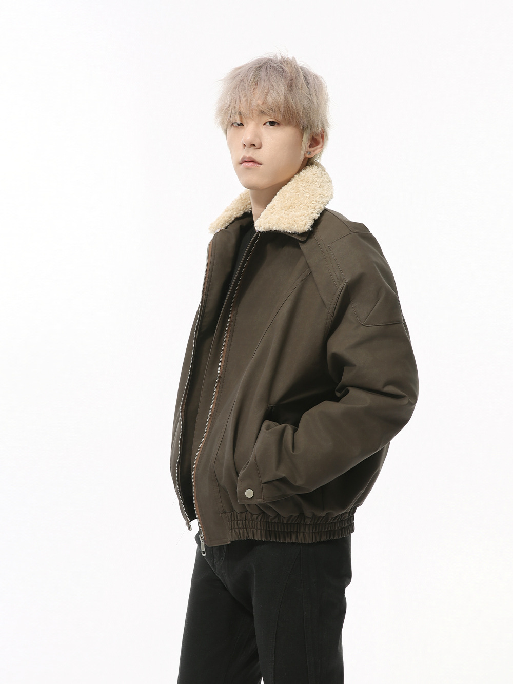 MTLCLOTHES Hombres| Nuevos productos de otoño retro ropa de motocicleta de algodón intercalado abrigo de cuello de lana grueso para mantener la marea cálida