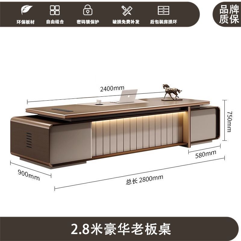 Escritorio de oficina, escritorio de jefe, escritorio pintado, oficina de gerente moderna y sencilla de alta gama, escritorio de presidente, oficina moderna