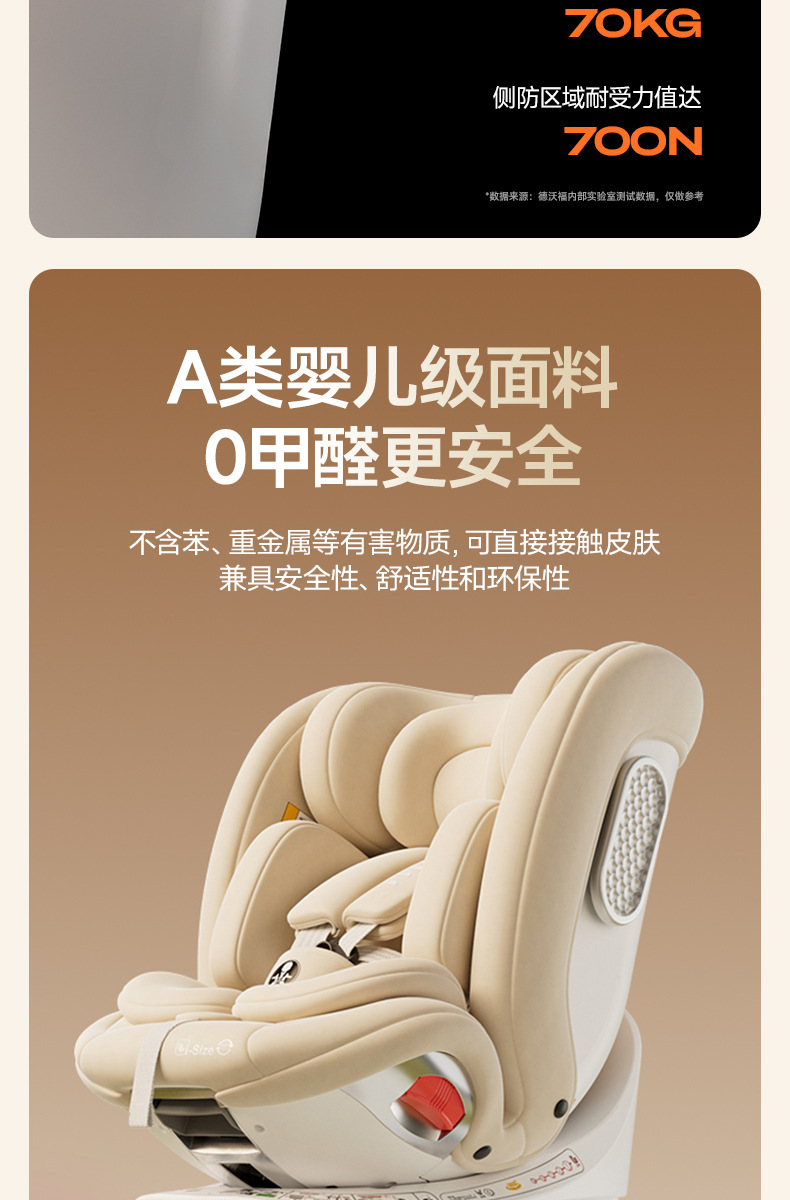 German DWARFOO car child safety seat baby car 0 to 12 years old portable seat reclining