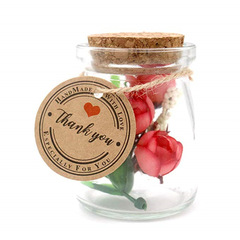 100PCS牛皮紙禮品標籤與20米繩子、謝謝你為婚禮派對和禮品裝飾