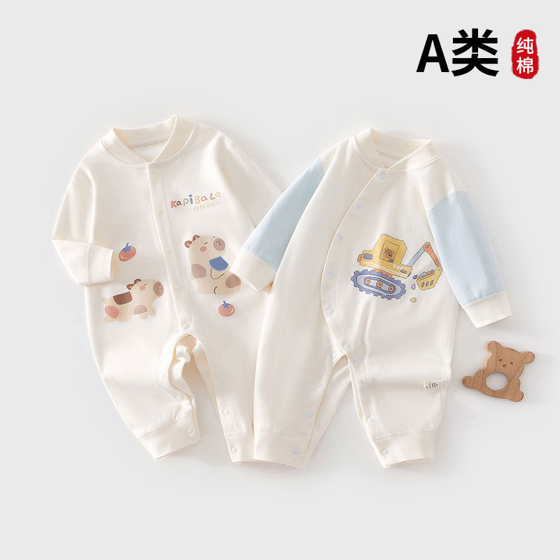 秋のベビー服 長袖ロンパース 新生児服 綿100% ロンパース 安陽ベビー服 ベビーロンパース|undefined