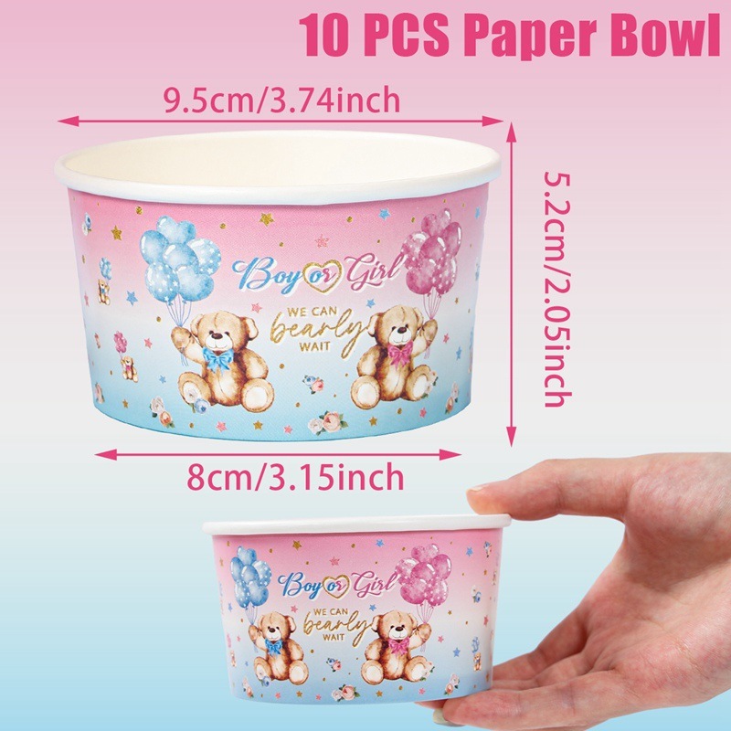パーティーテーマの紙ボウル パーティー用品アレンジメント 使い捨て紙食器 アイスクリームスナック紙ボウル|undefined
