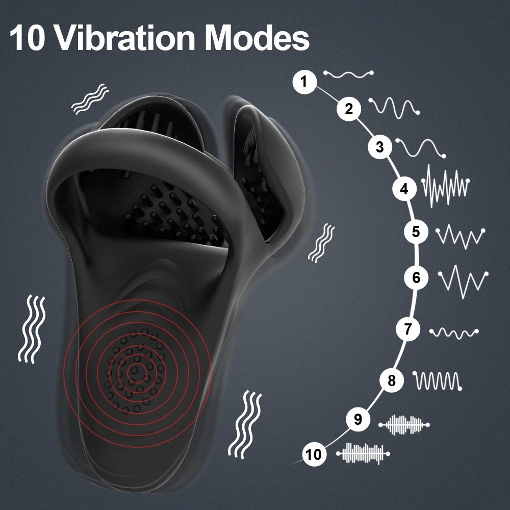Wireless Remote Control Lock Semen Male Vibrating Massage Ring Delay Anti-Ejaculation_voghion.com