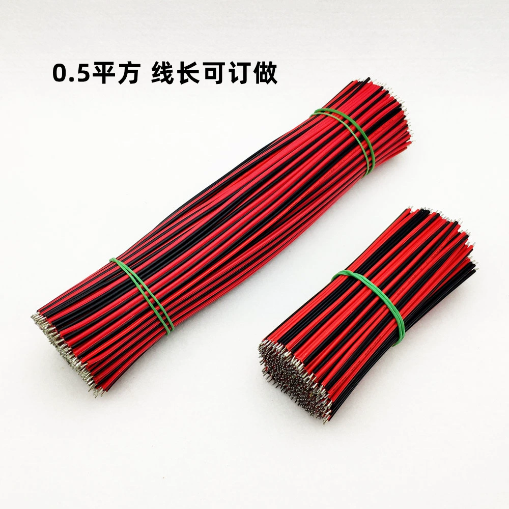 0,5 квадратных электронных проводов светодиодные низковольтные лампы с припоем удлинитель 2Pin красный черный параллельный провод