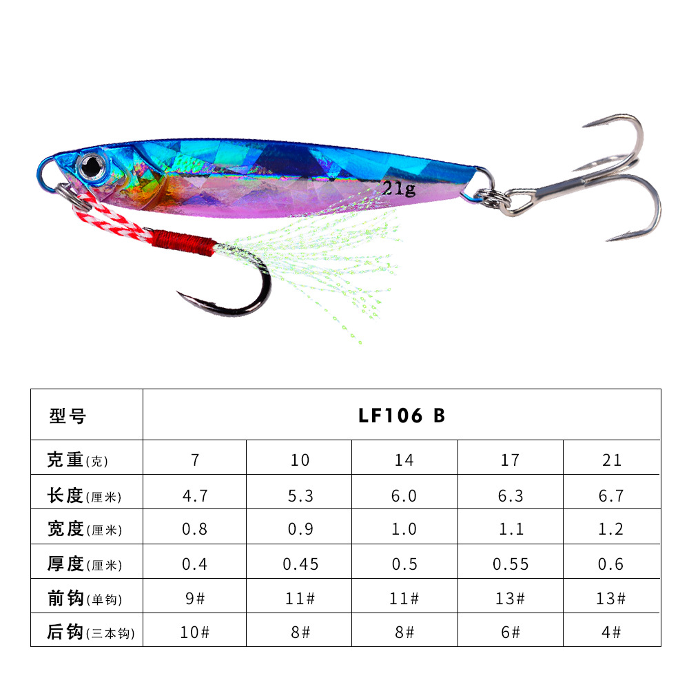 Metal Jigging Spoon Lure Vertical Jigs Bass Trout Fresh Water Fishing Lure