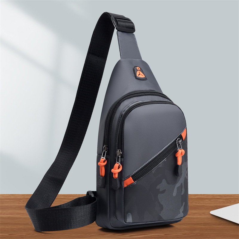 Bolso de pecho para hombres transfronterizos nuevo simple bolso de hombro casual portátil diseño de moda personalidad bolso móvil de viaje universal