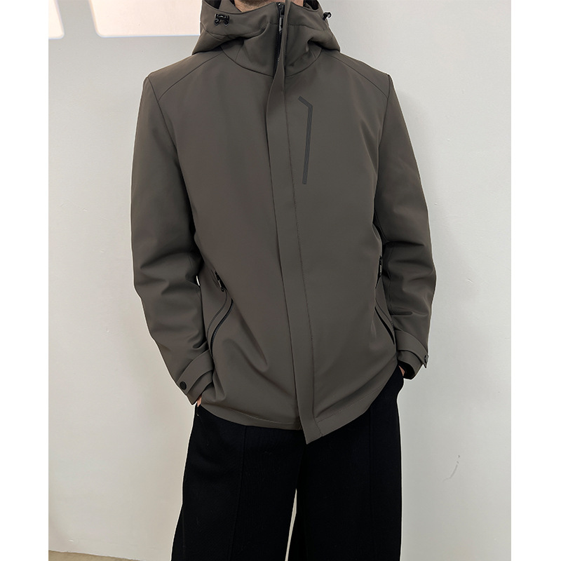 Haining Fur Men's 2025 New Men's down Jacket Removable Duck down Rabbit Fur Liner Jacket Warm Jacket