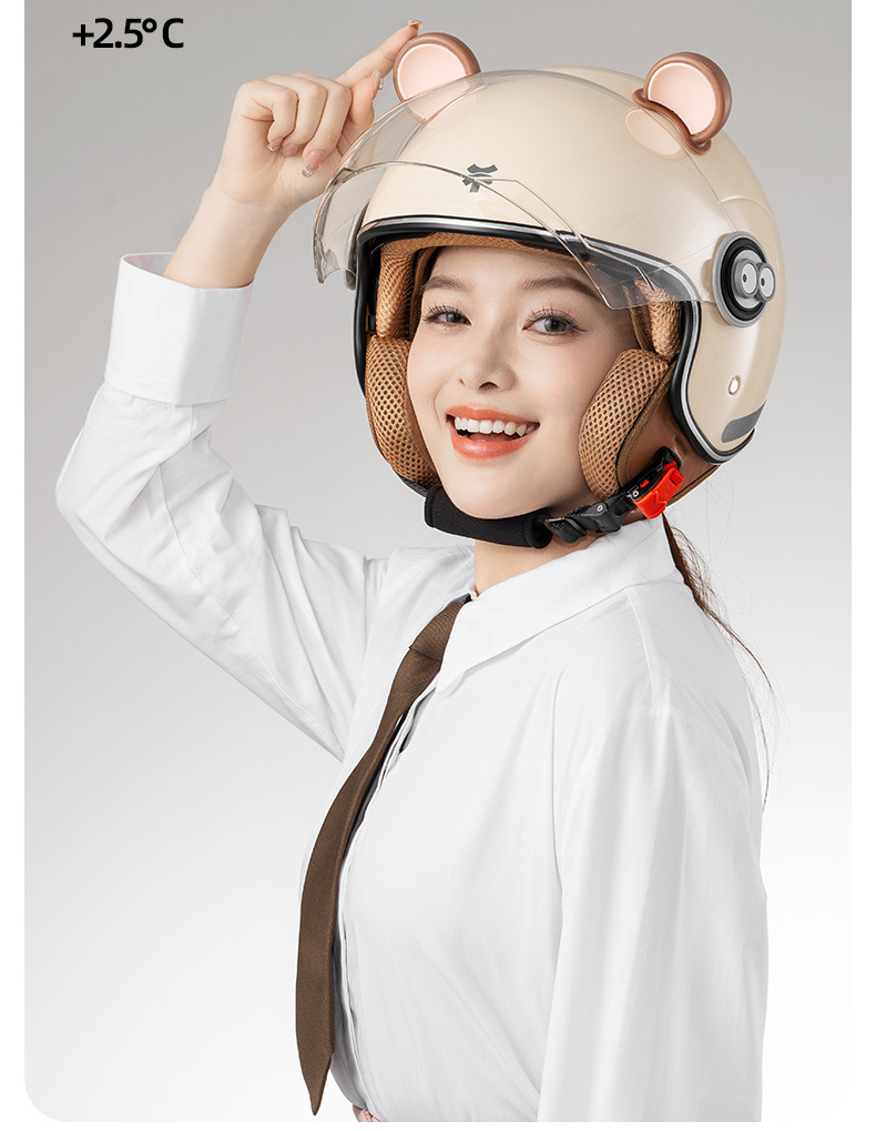 3C Certified Electric Vehicle Helmet Women's Winter Warm Windproof