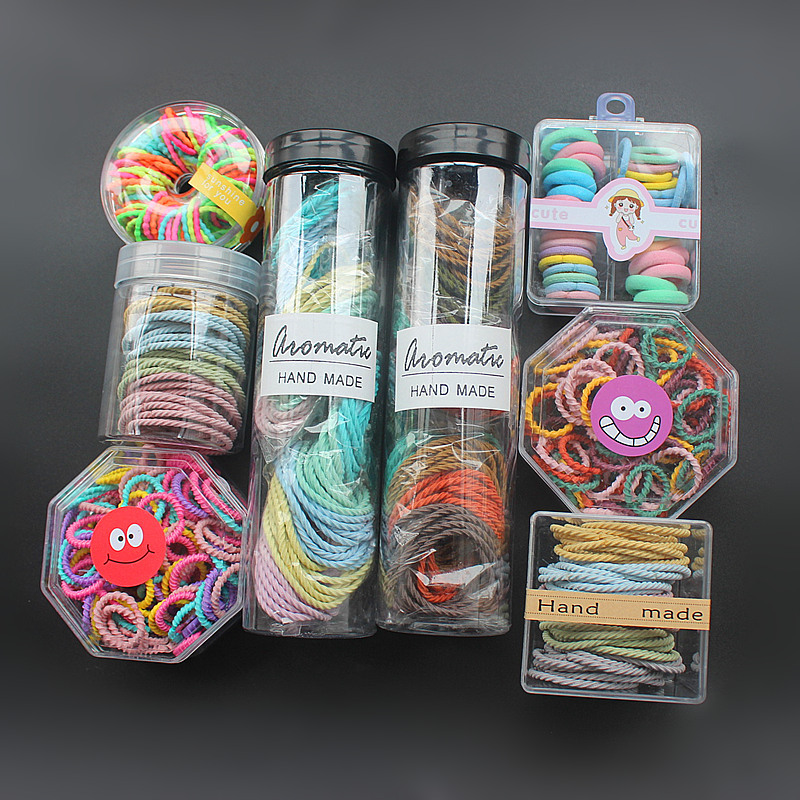 Alta banda de Pelo elástico banda de pelo de alta calidad accesorios para el cabello al por mayor simple durable con caja de almacenamiento de Internet celebridad accesorios para el cabello