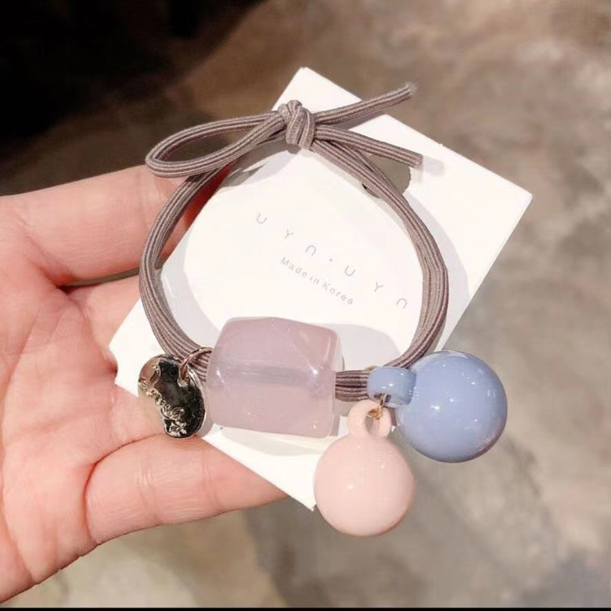 Elástico joyas de cabello de moda con frijoles frescos M anillo de cereza cuerda de cabello al por mayor de la banda de goma cabeza de 100 bolas de cabello rojo una variedad de alta elástica