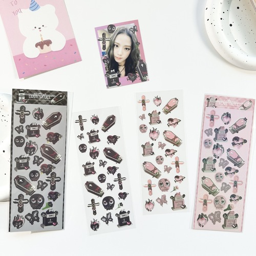 Original Vintage Dark Style Cross 3D Sticker, Instagram Korean Style Gukka Handmade Diary Laser Sticker