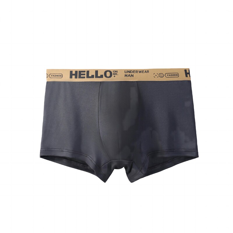 Cross-border hello milk silk men's boxer pants antibacterial crotch elastic men's pants cheap pants men's pants