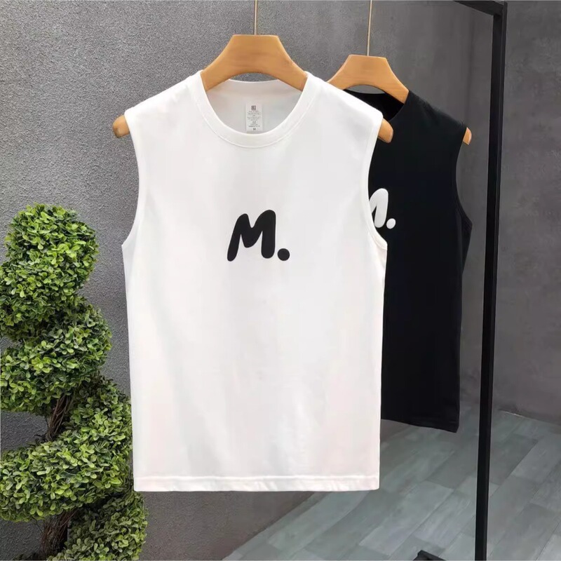 Simple Summer Men's Vest All-match Fashion Brand Fashionable Sleeveless T-shirt Men's Casual Sports Cotton Top